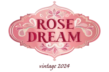 Wine label for an imaginary rosé wine named Rosé Dream.
