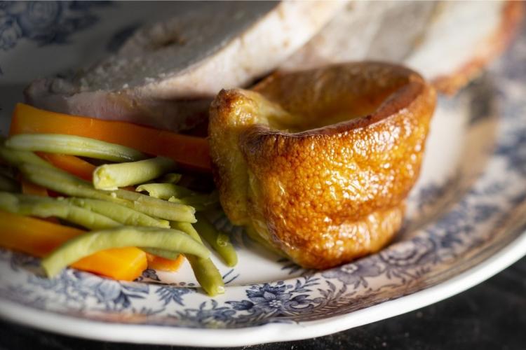 Yorkshire pudding as side dish to roast meat and vegetables.
