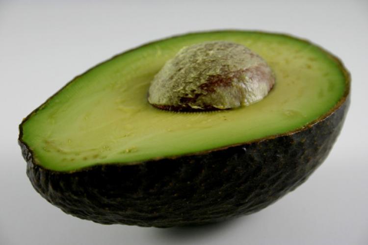Halved avocado.