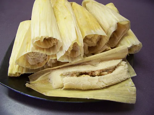 Chicken tamales.