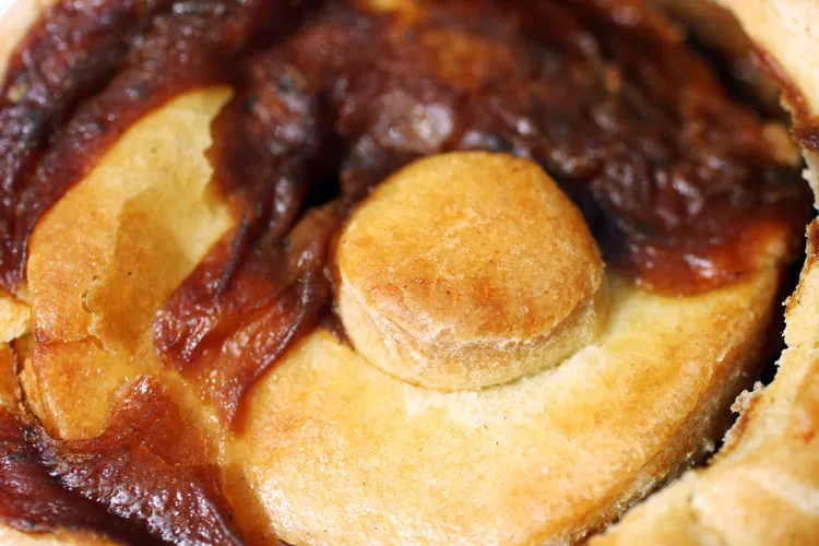 Steak, kidney and ale pie.