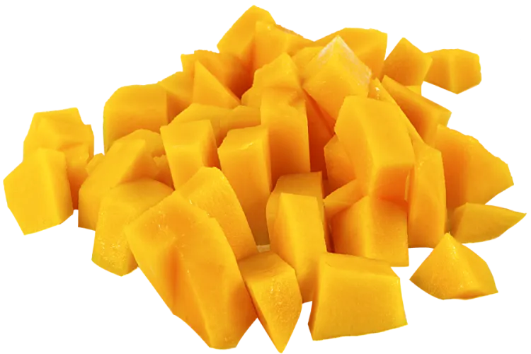 Mango chunks, ready to prepara a mango daiquiri.