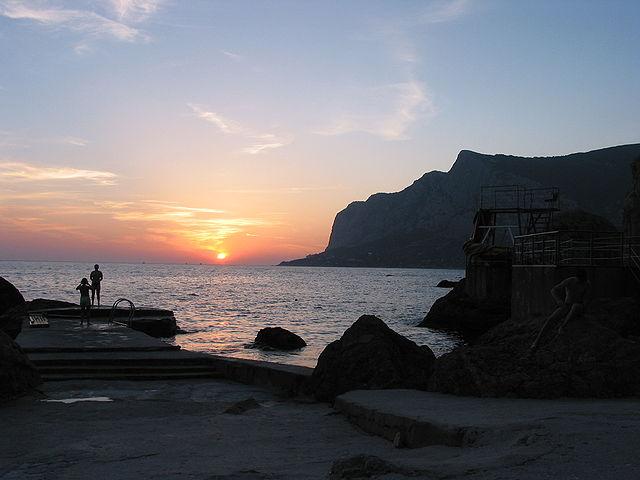 Sunset in Crimea.