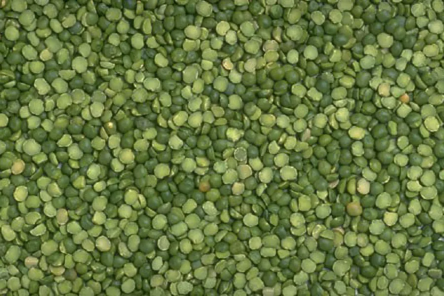 Dried split peas.