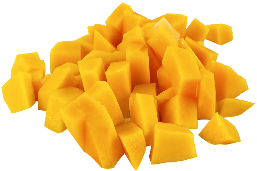 Mango chunks, ready to prepara a mango daiquiri.