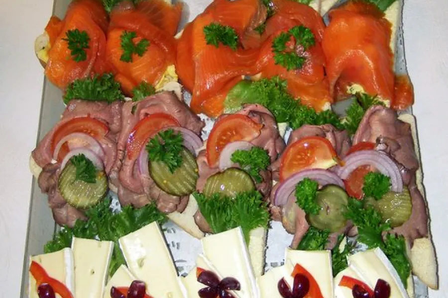Scandinavian open sandwiches.