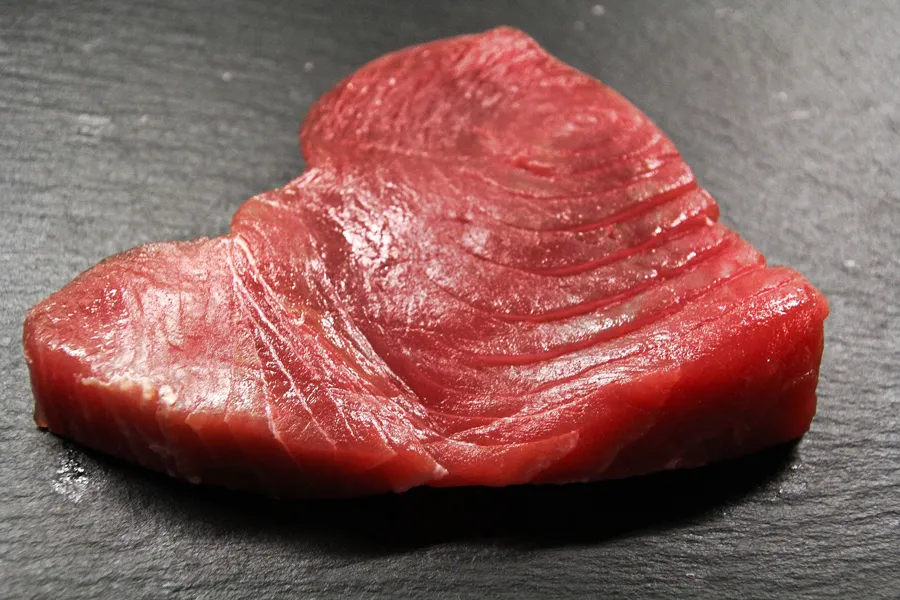 Raw tuna steak